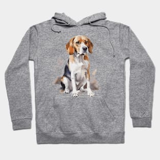 Beagle Watercolor Style Hoodie